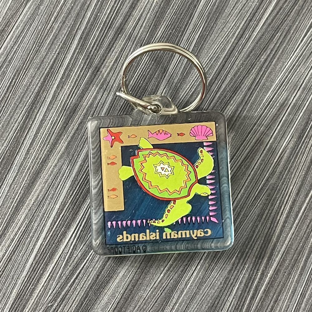Souvenir CAYMAN ISLANDS Keychain with SEA TURTLE - AGIFTCORP